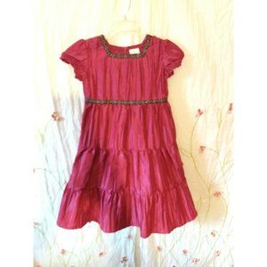 Hanna Andersson Fancy Pink Girls Pleated Dress 10